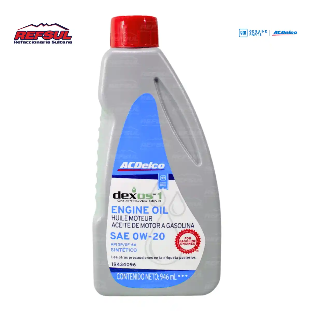 Aceite ACDelco Sintetico 0w20 1L 19434096